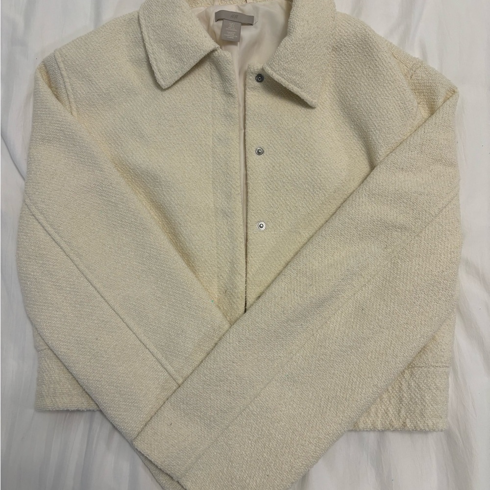 H&M Off-White Bouclé Jacket